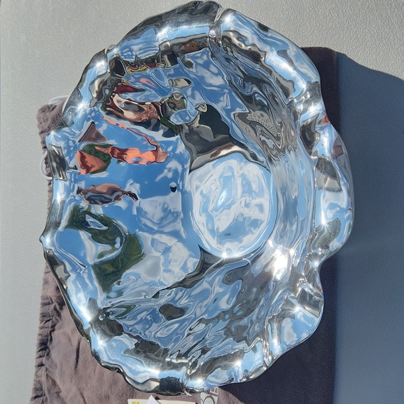 Beatriz Ball Metalware Bowl with Serving Spoons - Picture 3 of 5